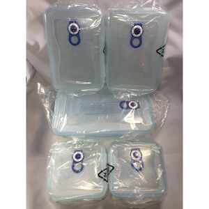 Lock & Lock 5 Piece Food Storage Container Set Airtight Lids with Date Dial New